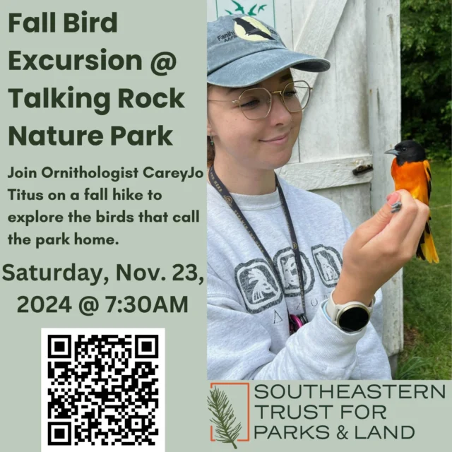 Free public birding experience at Talking Rock Nature Park in Pickens County, Georgia next Saturday November 23rd!